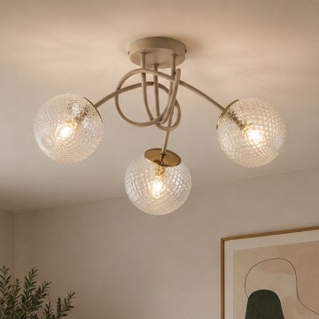 Brilagi - Pritrdjena stropna svetilka STELLA 3xE27/60W/230V bež/zlata