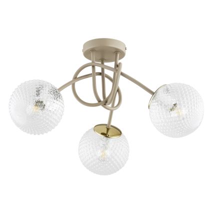 Brilagi - Pritrdjena stropna svetilka STELLA 3xE27/60W/230V bež/zlata