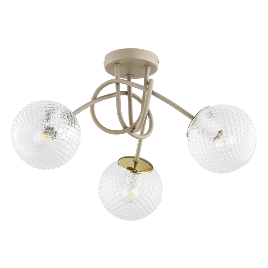 Brilagi - Pritrdjena stropna svetilka STELLA 3xE27/60W/230V bež/zlata
