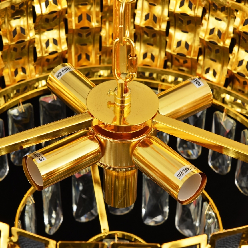 Brilagi - Pritrdljiv stropni lestenec CRISTAL 5xE14/40W/230V, premer 38 cm