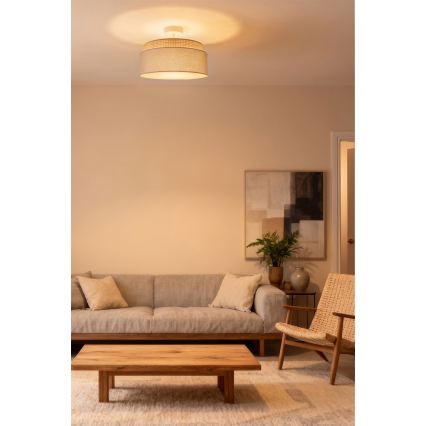 Brilagi - Pritrdljiv stropni lestenec PADOVA 1xE27/60W/230V, premer 40 cm, bež