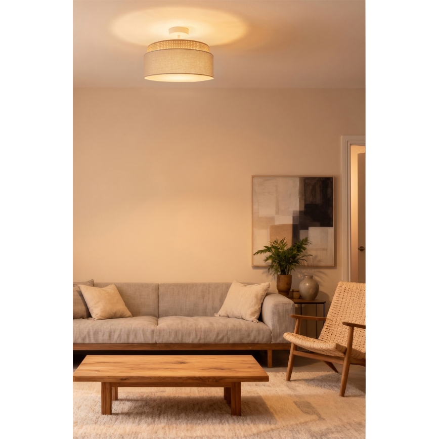 Brilagi - Pritrdljiv stropni lestenec PADOVA 1xE27/60W/230V, premer 40 cm, bež