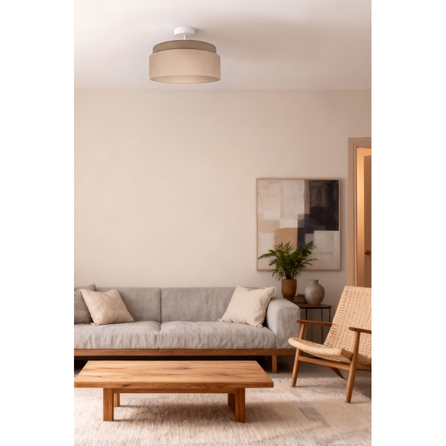 Brilagi - Pritrdljiv stropni lestenec PADOVA 1xE27/60W/230V, premer 40 cm, bež