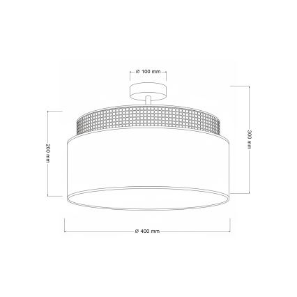 Brilagi - Pritrdljiv stropni lestenec PADOVA 1xE27/60W/230V, premer 40 cm, bež