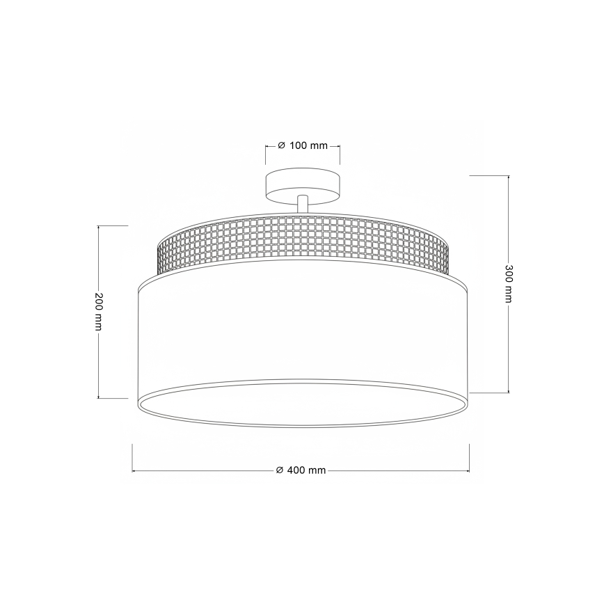 Brilagi - Pritrdljiv stropni lestenec PADOVA 1xE27/60W/230V, premer 40 cm, bež