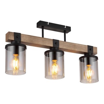 Brilagi - Pritrdljiv stropni lestenec VISTA 3xE27/60W/230V hrast