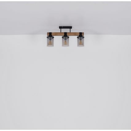 Brilagi - Pritrdljiv stropni lestenec VISTA 3xE27/60W/230V hrast