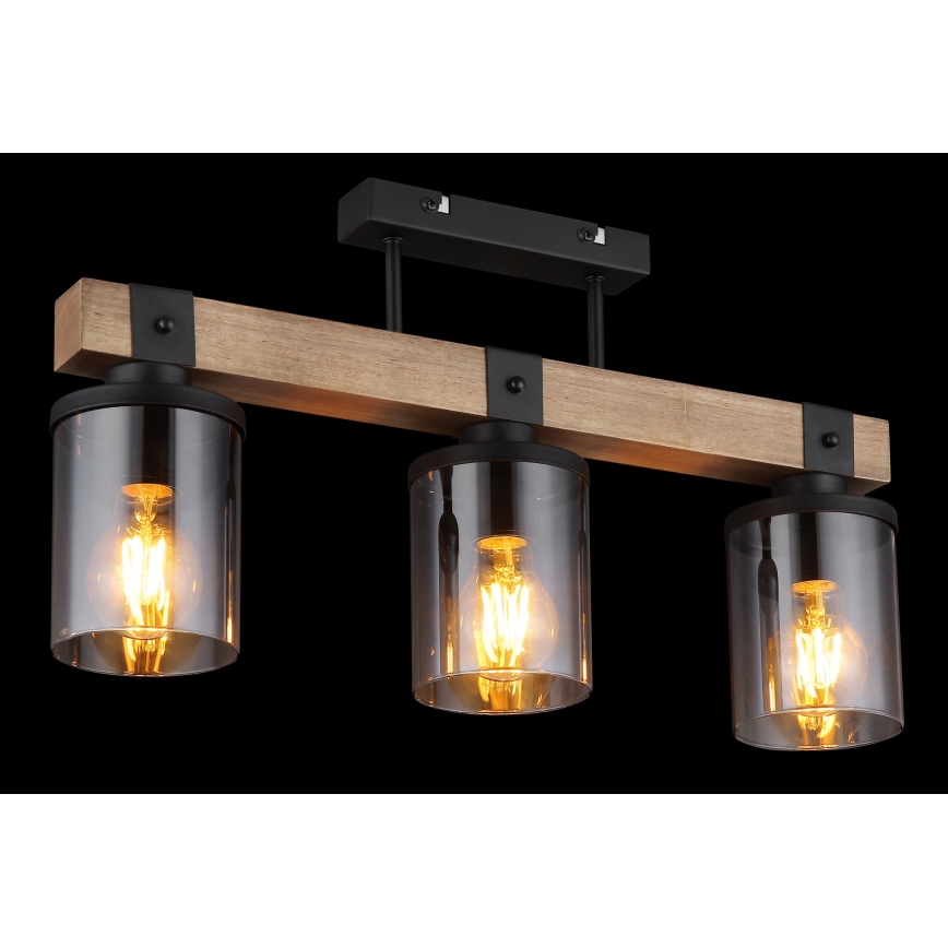 Brilagi - Pritrdljiv stropni lestenec VISTA 3xE27/60W/230V hrast