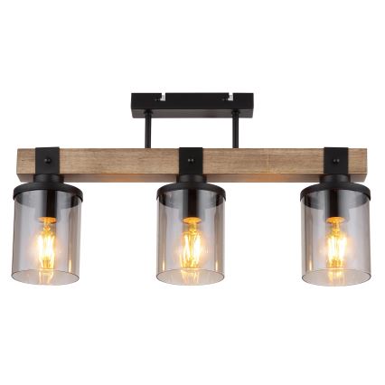 Brilagi - Pritrdljiv stropni lestenec VISTA 3xE27/60W/230V hrast