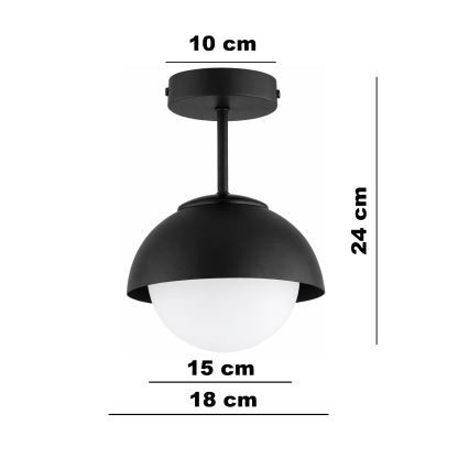 BRILAGI - Pritrjen lestenec COSMO 1xE27/60W/230V črna