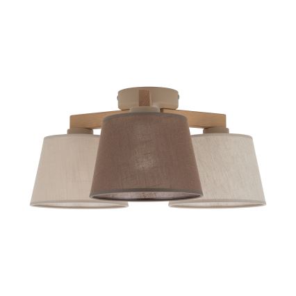 Brilagi - Pritrjen lestenec LATTE SABIA 3xE27/15W/230V borovica/mix