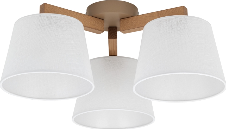 Brilagi - Pritrjen lestenec LATTE SABIA 3xE27/60W/230V bor/bela