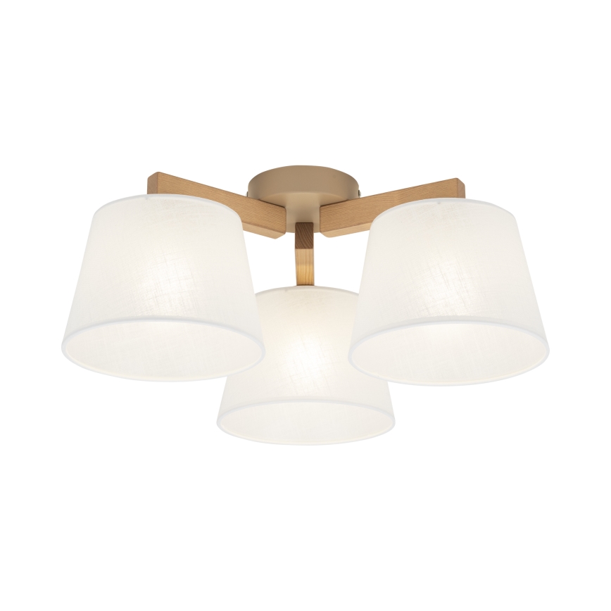 Brilagi - Pritrjen lestenec LATTE SABIA 3xE27/60W/230V bor/bela