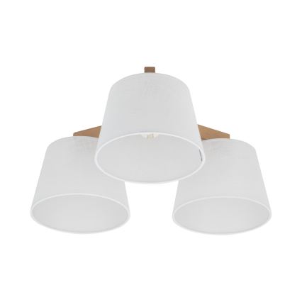 Brilagi - Pritrjen lestenec LATTE SABIA 3xE27/60W/230V bor/bela