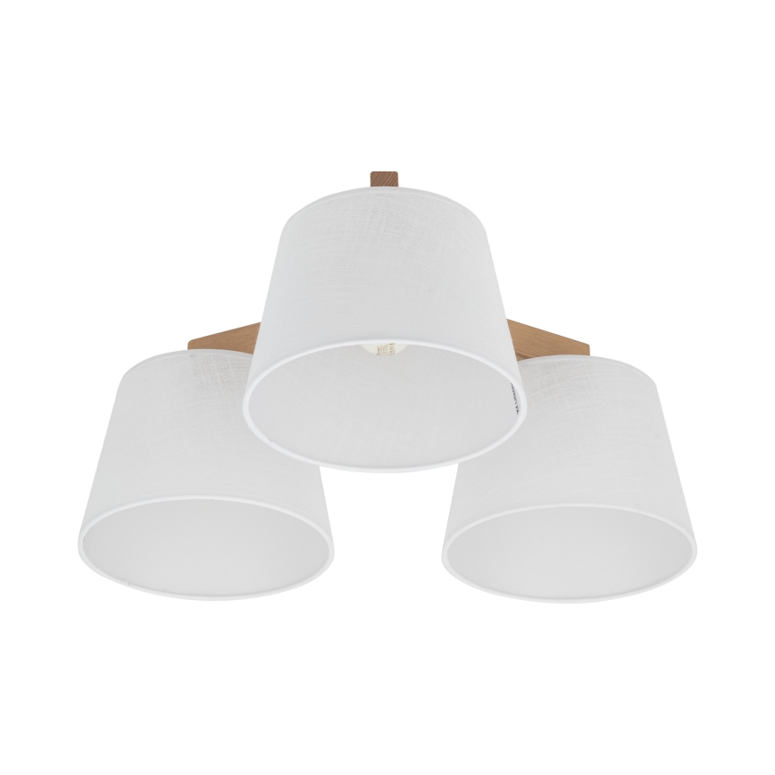 Brilagi - Pritrjen lestenec LATTE SABIA 3xE27/60W/230V bor/bela