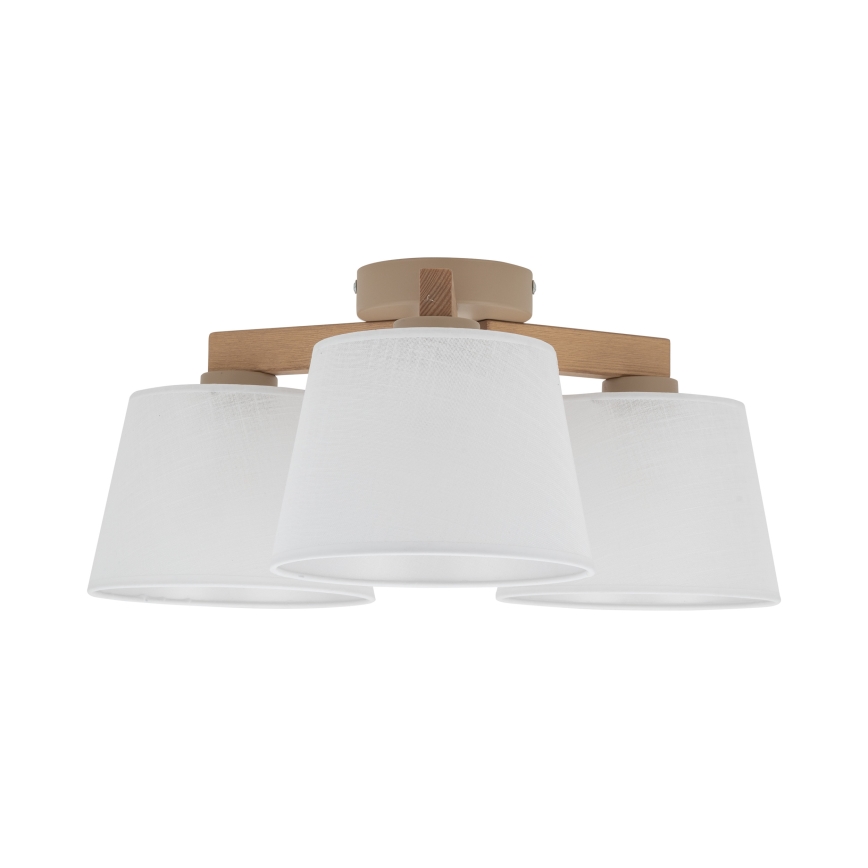 Brilagi - Pritrjen lestenec LATTE SABIA 3xE27/60W/230V bor/bela