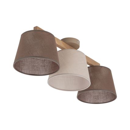 Brilagi - Pritrjen lestenec LATTE SABIA 3xE27/60W/230V bor/mešanica