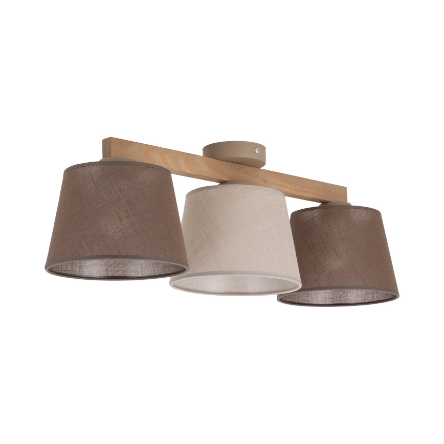 Brilagi - Pritrjen lestenec LATTE SABIA 3xE27/60W/230V bor/mešanica