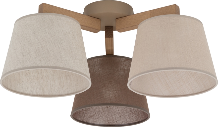 Brilagi - Pritrjen lestenec LATTE SABIA 3xE27/60W/230V borovica/mix