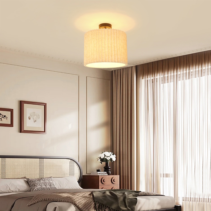 Brilagi - Pritrjen lestenec NORDIC WAVE 1xE27/15W/230V premer 32 cm lan/črna