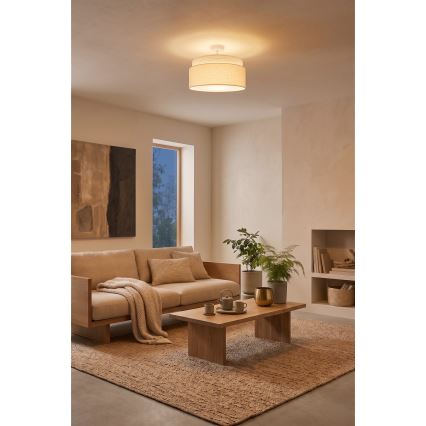 Brilagi - Pritrjen lestenec PADOVA 1xE27/60W/230V, premer 40 cm, kremne barve
