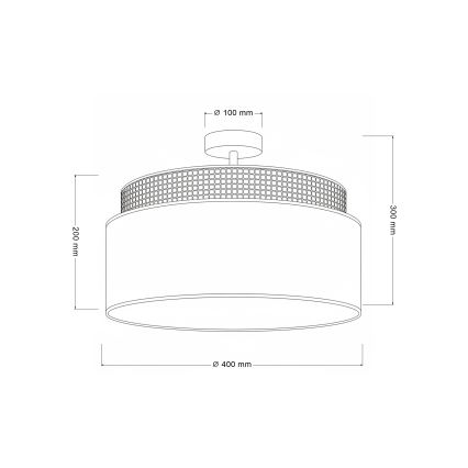 Brilagi - Pritrjen lestenec PADOVA 1xE27/60W/230V, premer 40 cm, kremne barve