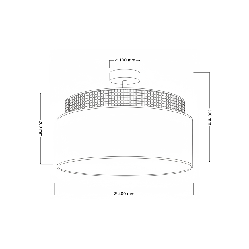 Brilagi - Pritrjen lestenec PADOVA 1xE27/60W/230V, premer 40 cm, kremne barve