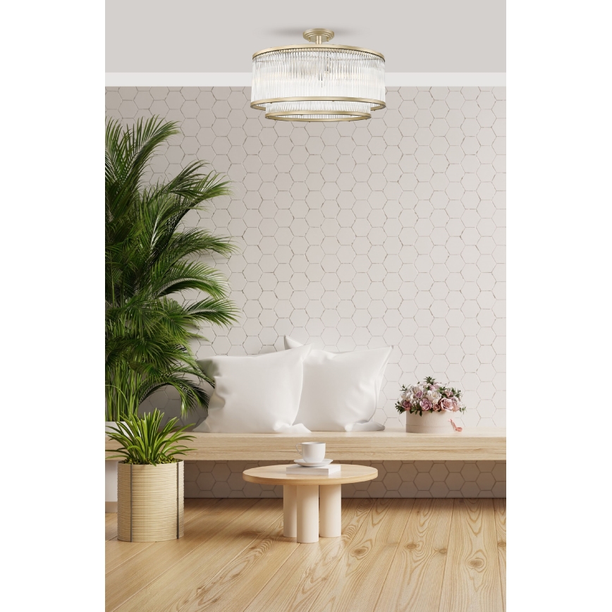 Brilagi - Pritrjen lestenec RAMOS 6xE14/60W/230V zlate barve