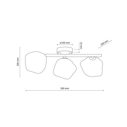 Brilagi - Pritrjen lestenec VULCANO 3xG9/8W/230V rjava/dimna bež