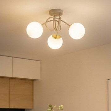 Brilagi - pritrjen stropni lestenec 3xE27/60W/230V bež/zlata