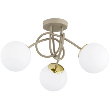 Brilagi - pritrjen stropni lestenec 3xE27/60W/230V bež/zlata