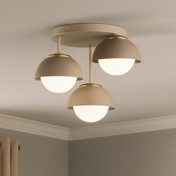 Brilagi - Pritrjen stropni lestenec 3xE27/60W/230V bež/zlata