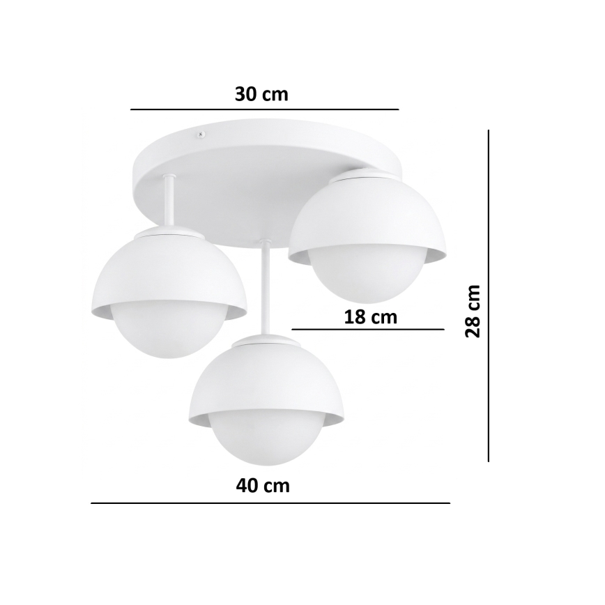 BRILAGI - Pritrjen stropni lestenec COSMO 3xE27/60W/230V bela/zlata