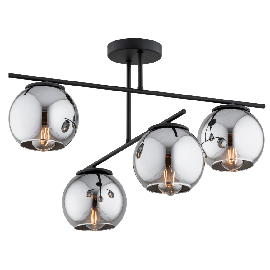 BRILAGI - Pritrjen stropni lestenec DIOR 4xE27/60W/230V črna/dimna siva