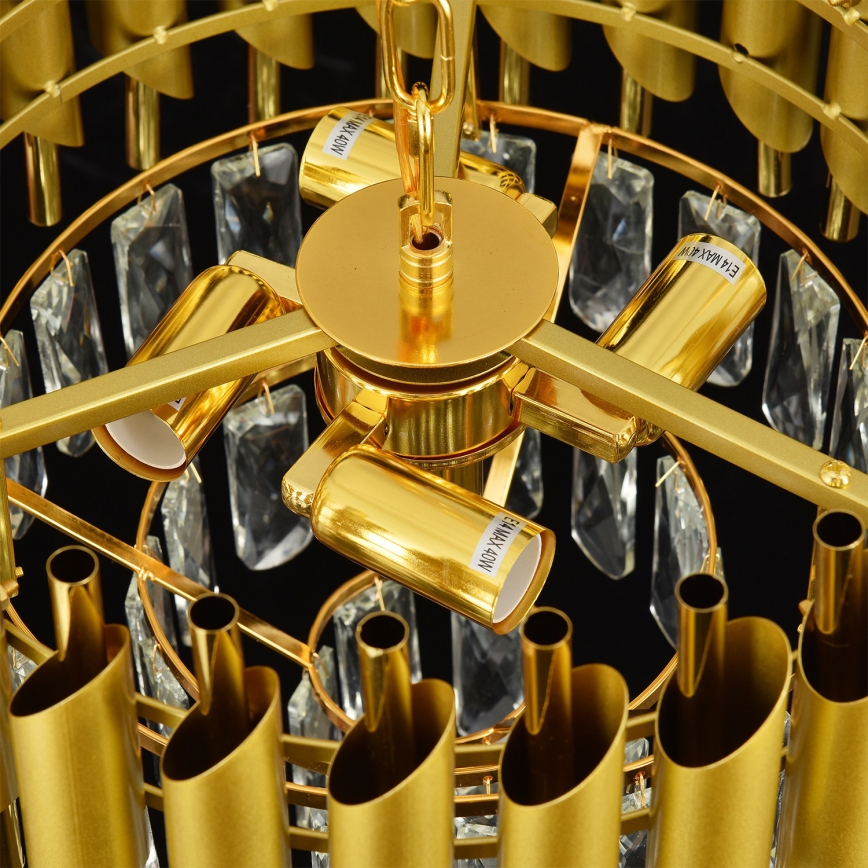 Brilagi - Pritrjen stropni lestenec ECLIPSE 5xE14/10W/230V Ø 38 cm zlata