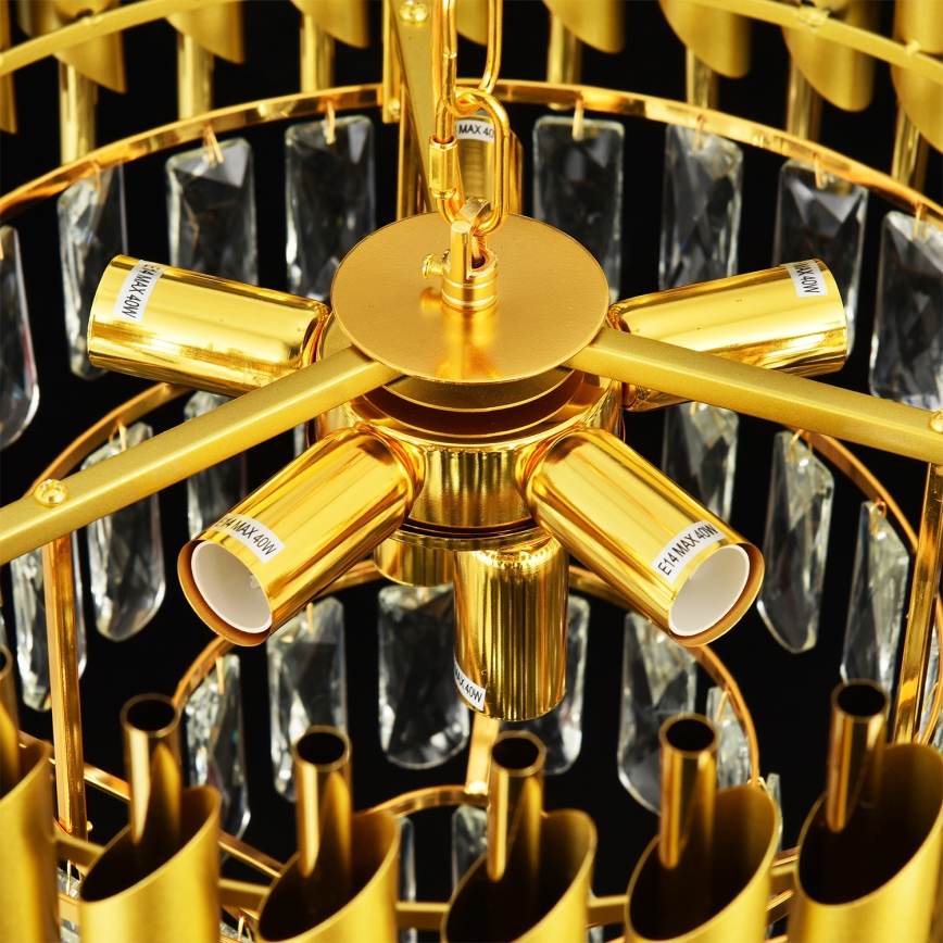 Brilagi - Pritrjen stropni lestenec ECLIPSE 7xE14/10W/230V, premer 48 cm, v zlati barvi