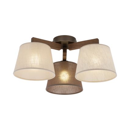 Brilagi - Pritrjen stropni lestenec LATTE 3xE27/60W/230V borovica/mix