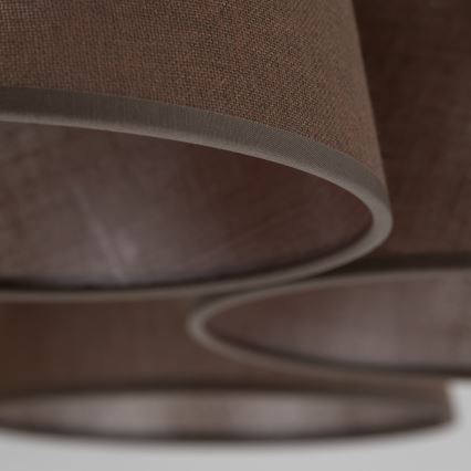 Brilagi - Pritrjen stropni lestenec LATTE 5xE27/15W/230V borovica/rjava