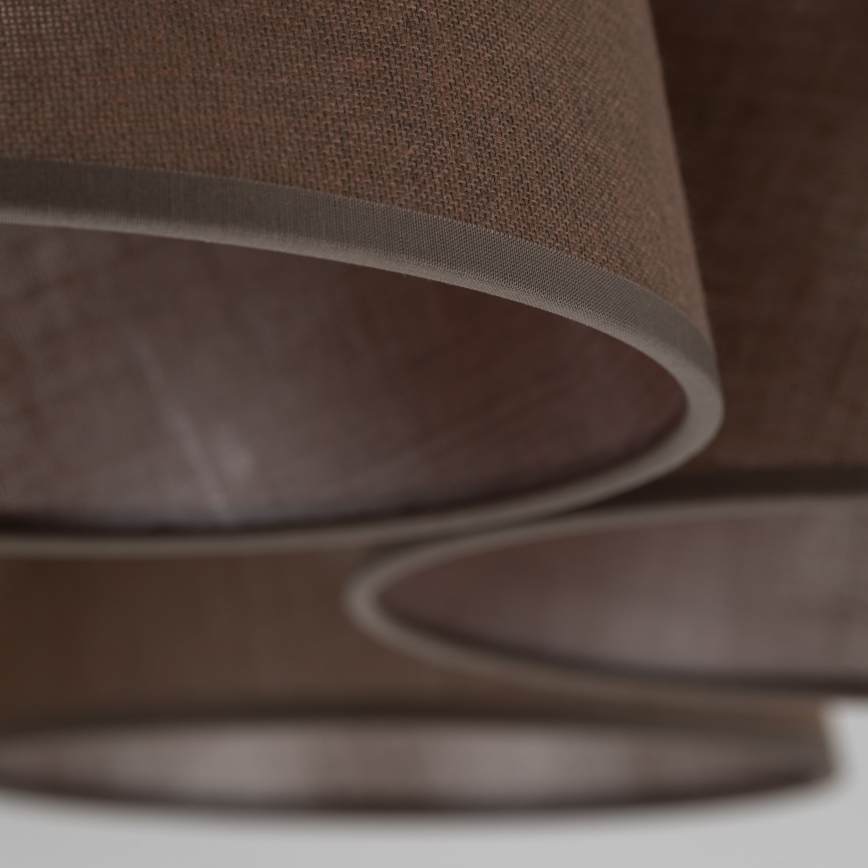 Brilagi - Pritrjen stropni lestenec LATTE 5xE27/15W/230V borovica/rjava