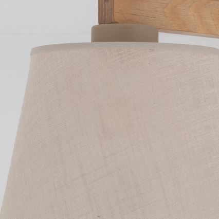 Brilagi - Pritrjen stropni lestenec LATTE SABIA 3xE27/15W/230V borovica/bež