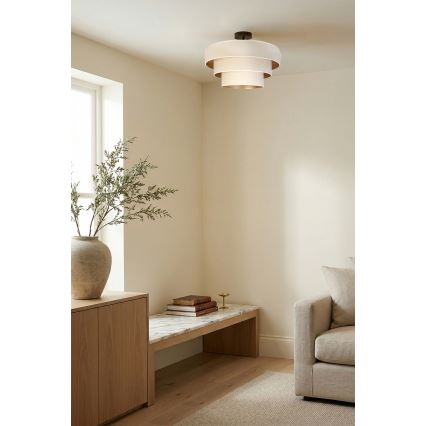 Brilagi - Pritrjen stropni lestenec LUNETA 1xE27/60W/230V premer 40 cm kremna/zlata