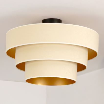 Brilagi - Pritrjen stropni lestenec LUNETA 1xE27/60W/230V premer 40 cm kremna/zlata