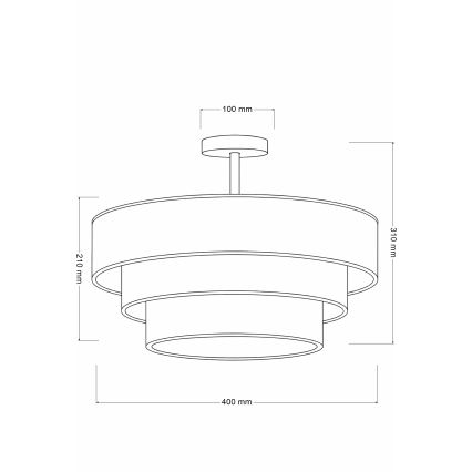 Brilagi - Pritrjen stropni lestenec LUNETA 1xE27/60W/230V premer 40 cm kremna/zlata