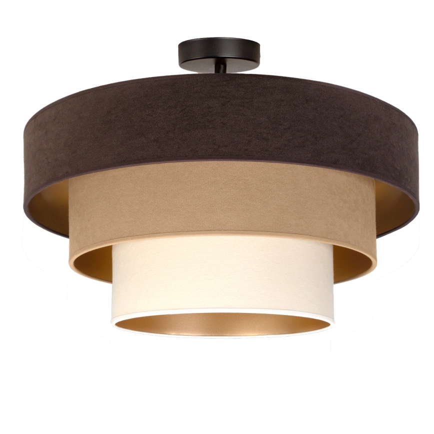 Brilagi - Pritrjen stropni lestenec LUNETA 1xE27/60W/230V, premer 40 cm, rjava/bež/kremna
