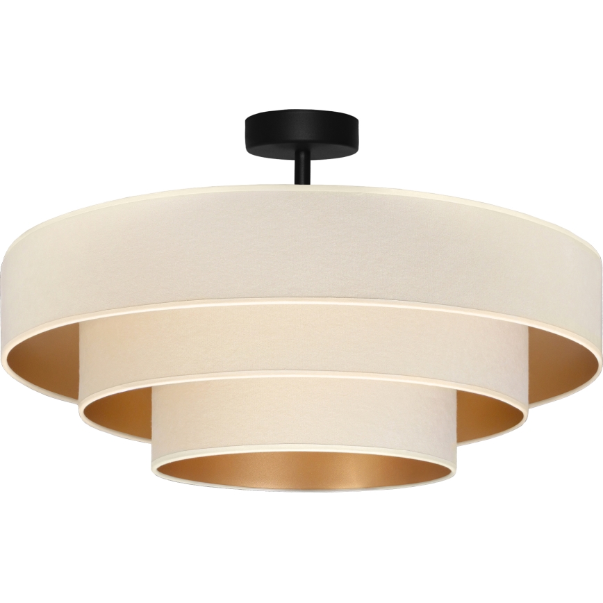Brilagi - Pritrjen stropni lestenec LUNETA 3xE27/60W/230V Ø 80 cm kremna/zlata