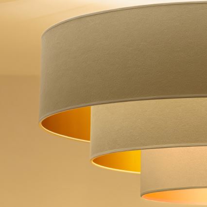 Brilagi - Pritrjen stropni lestenec LUNETA 3xE27/60W/230V Ø 80 cm kremna/zlata