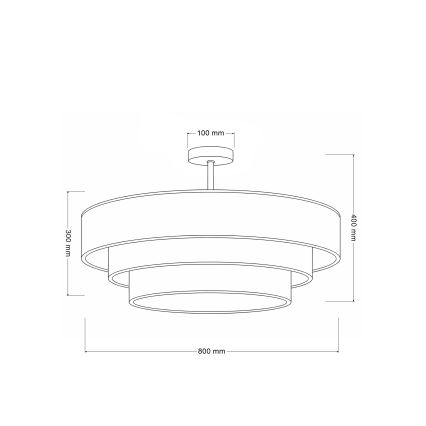 Brilagi - Pritrjen stropni lestenec LUNETA 3xE27/60W/230V Ø 80 cm kremna/zlata
