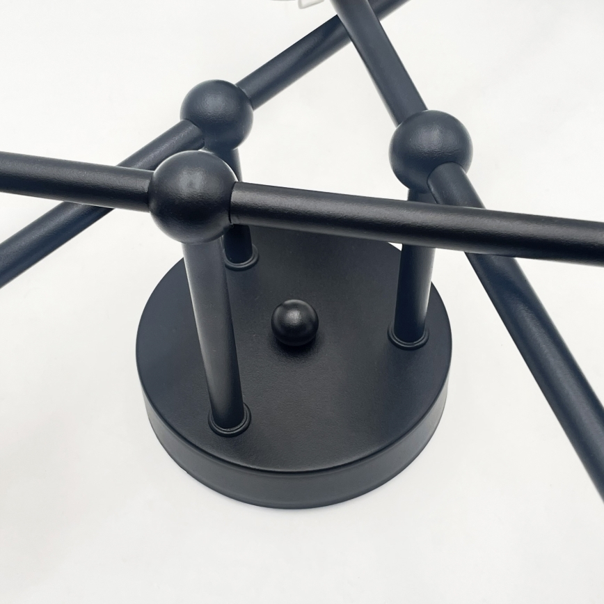 Brilagi - Pritrjen stropni lestenec MALIVA 6xE14/15W/230V črna/dimljena