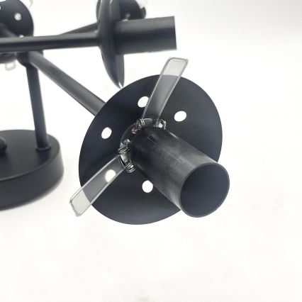 Brilagi - Pritrjen stropni lestenec MALIVA 6xE14/15W/230V črna/dimljena