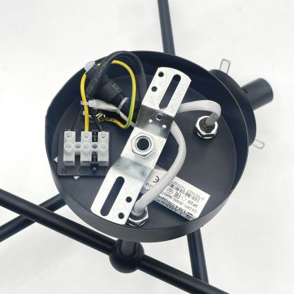 Brilagi - Pritrjen stropni lestenec MALIVA 6xE14/15W/230V črna/dimljena